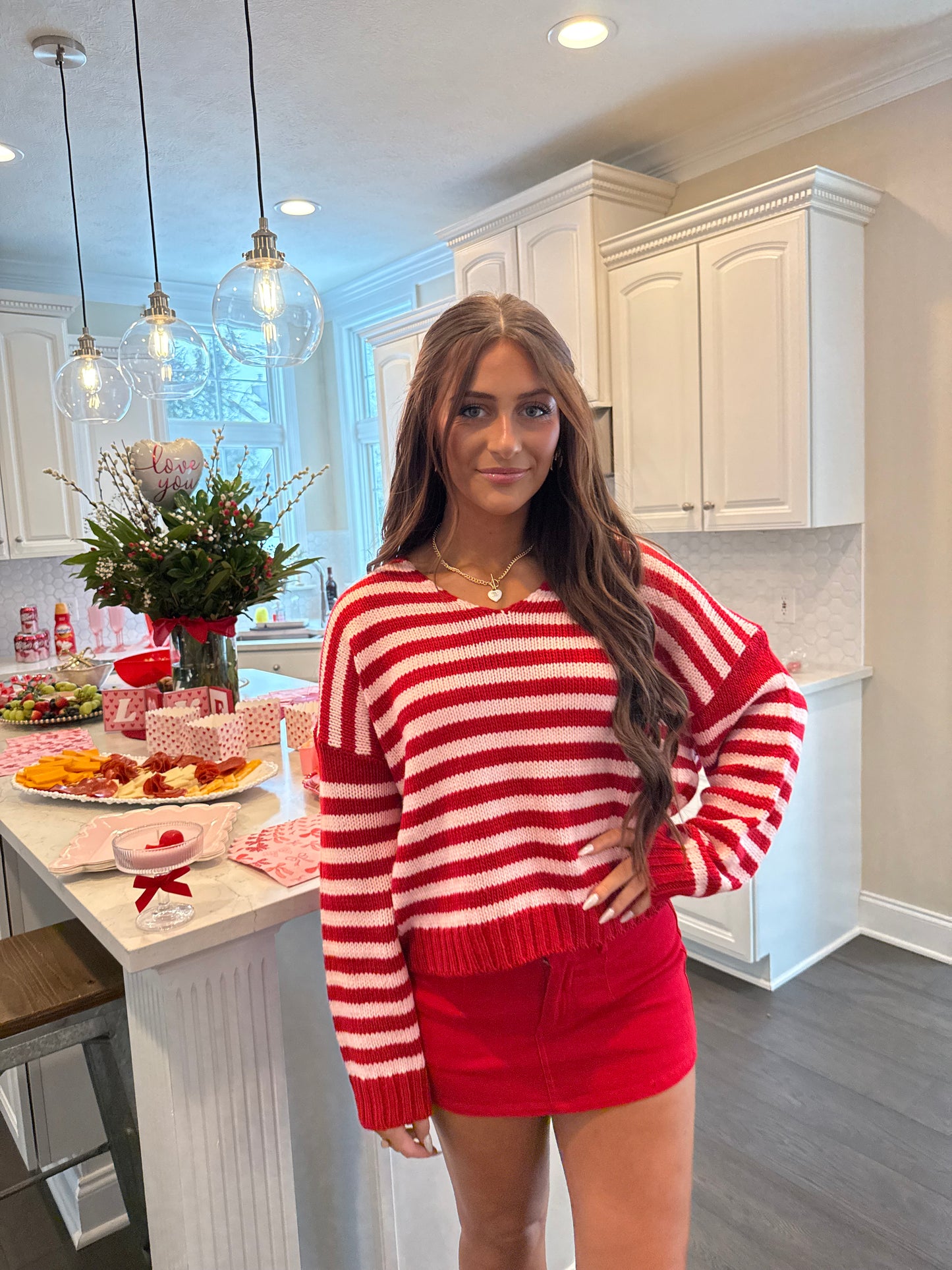 February Feelings Stripe Sweater