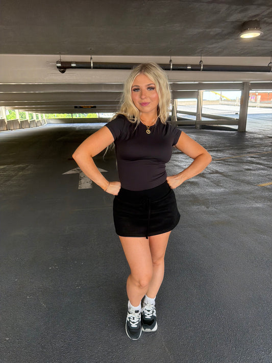 Grounded Sweatskirt in Black