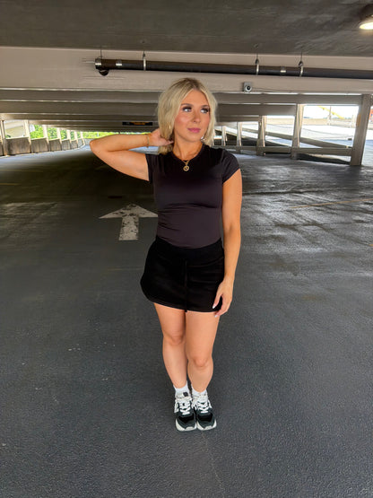 Grounded Sweatskirt in Black