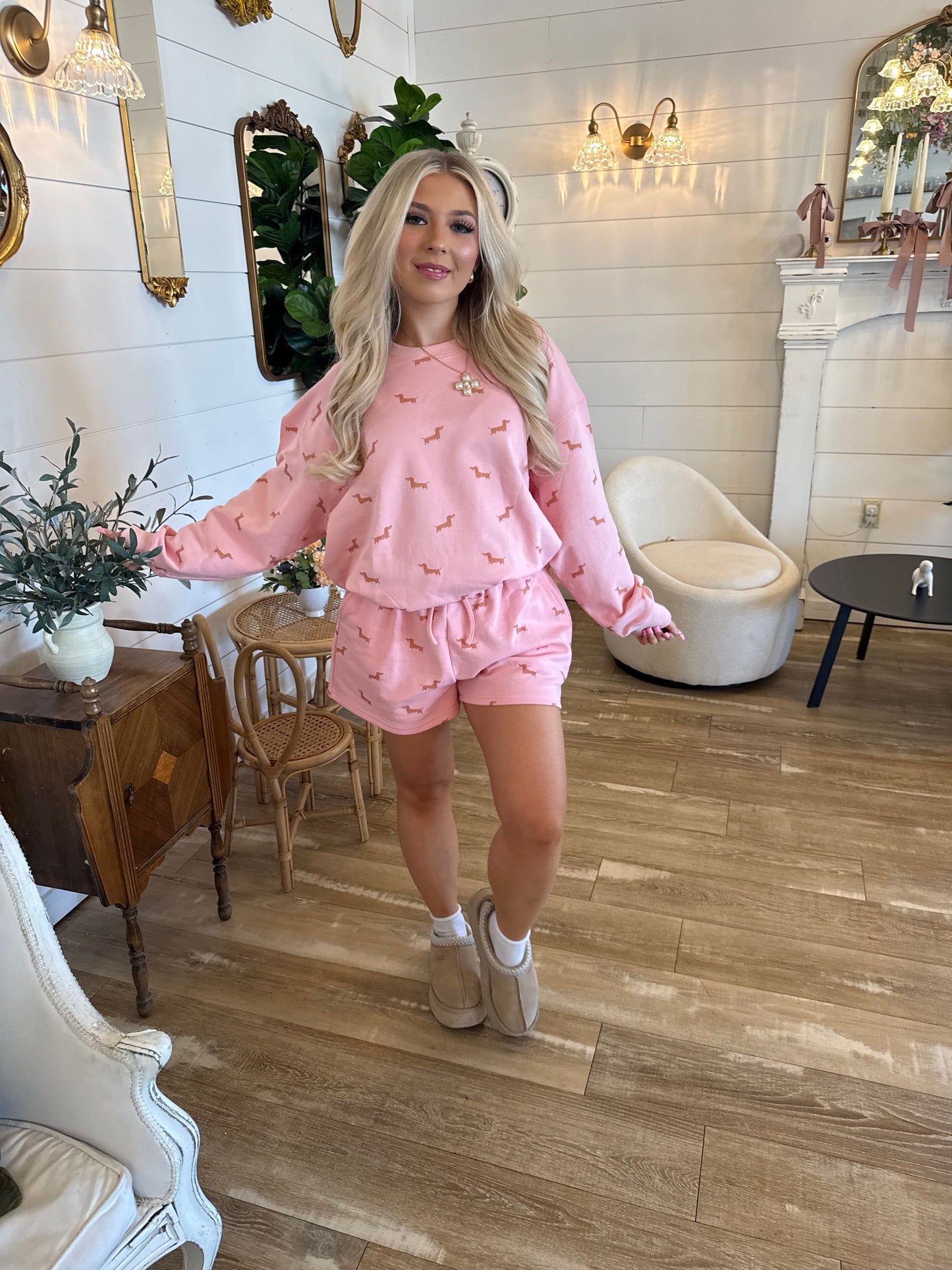 Weenie Sweatsuit Pink Short