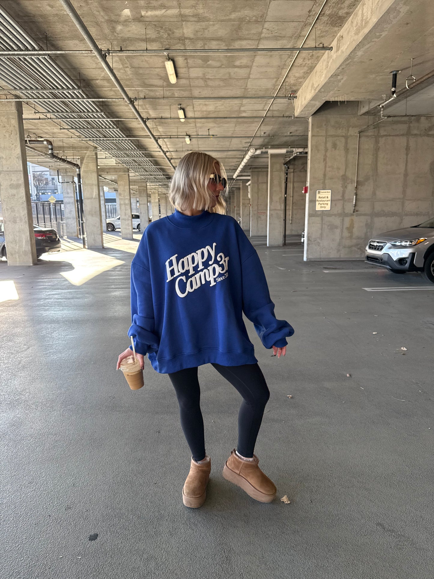 Happy Camp3r Royal Blue Mockneck