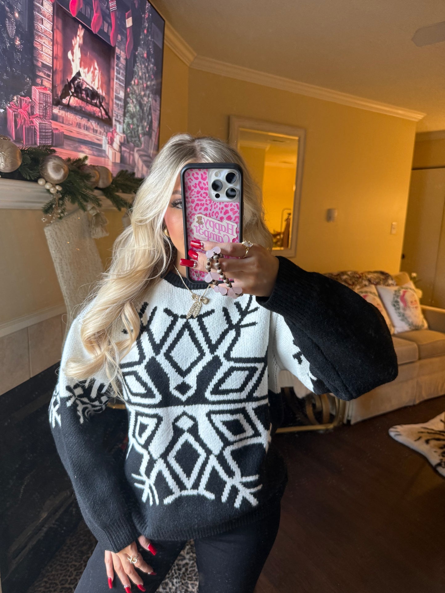 Cookies N Cream Snowflake Sweater