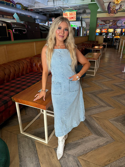Dione’s Denim Midi Dress