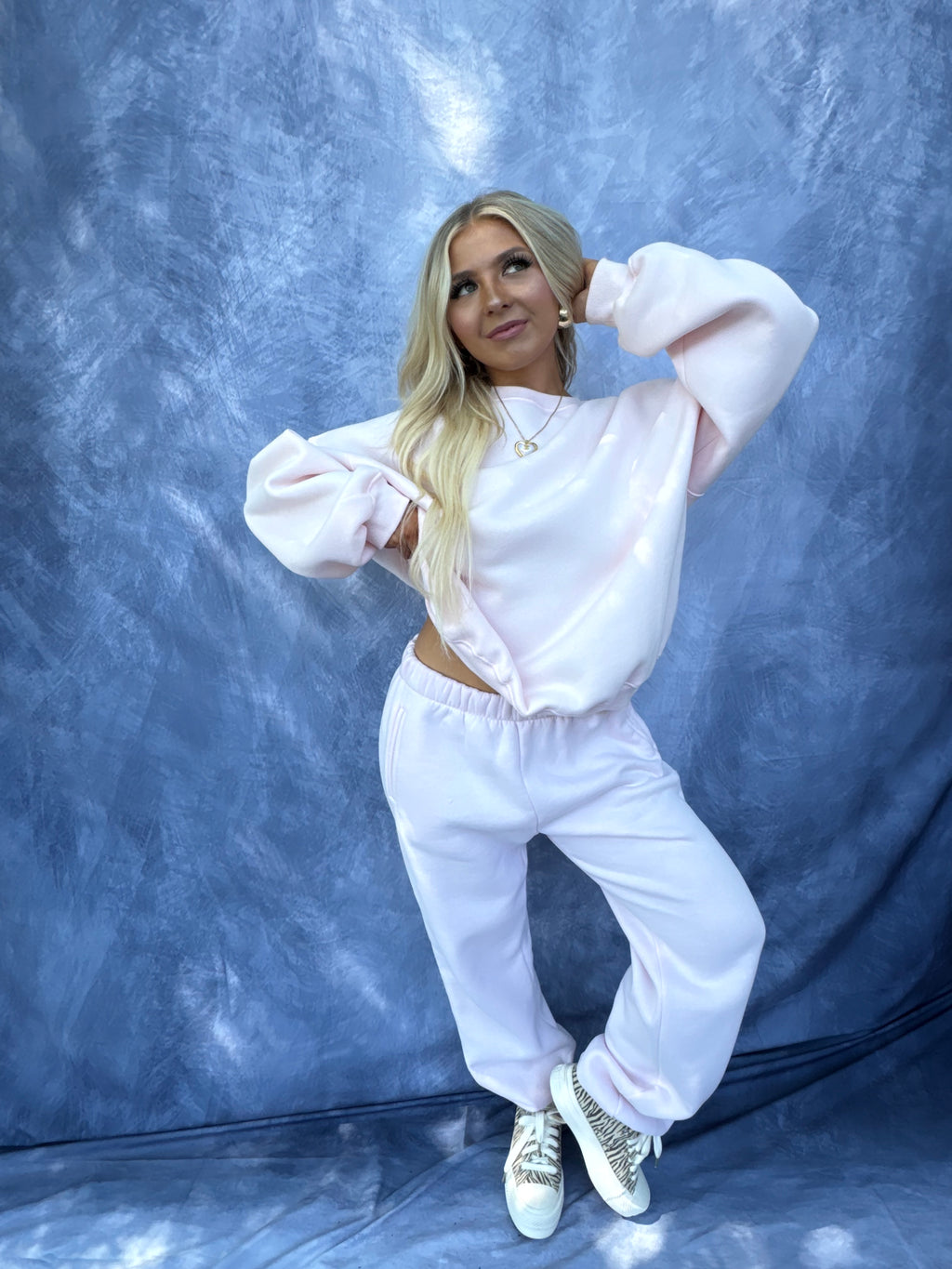 So Fetch Sweatpants in Pale Pink