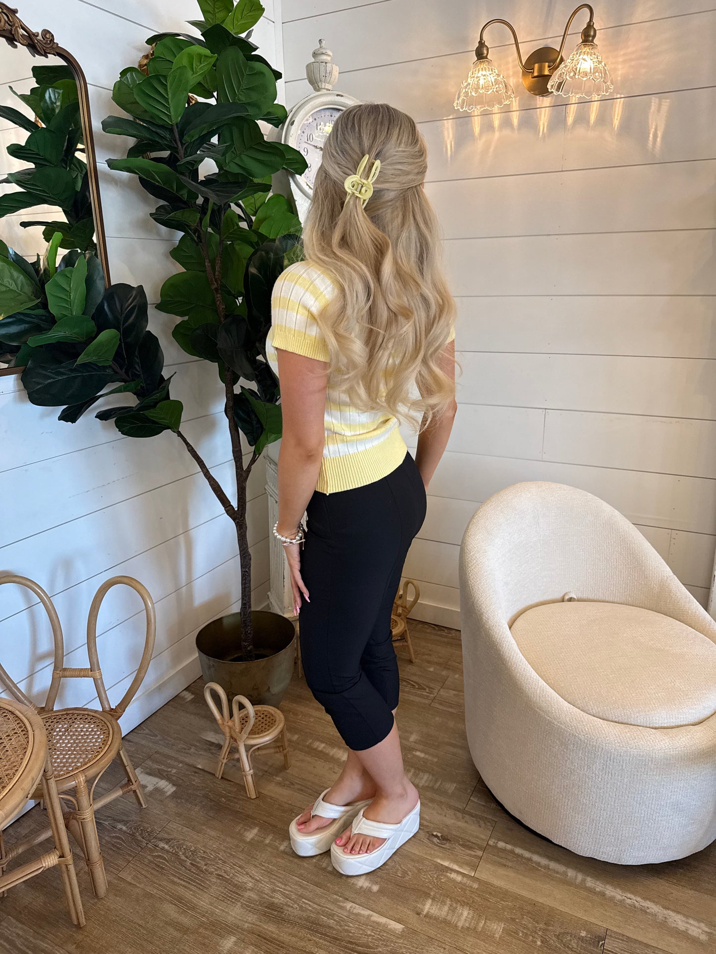 Buttermilk Striped S/S