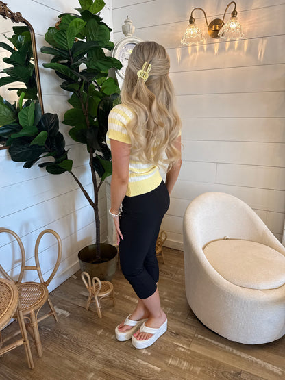 Buttermilk Striped S/S