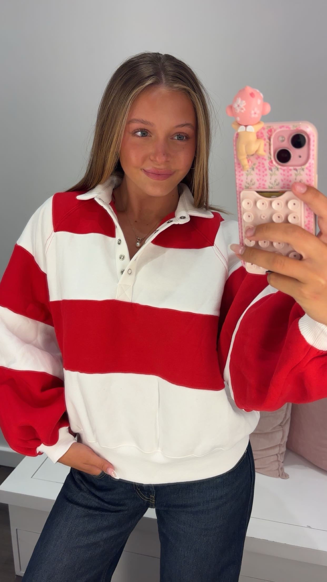 For The Plot Pullover in Red