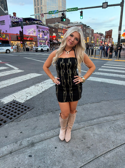 Long Live Cowgirls West Dress Black