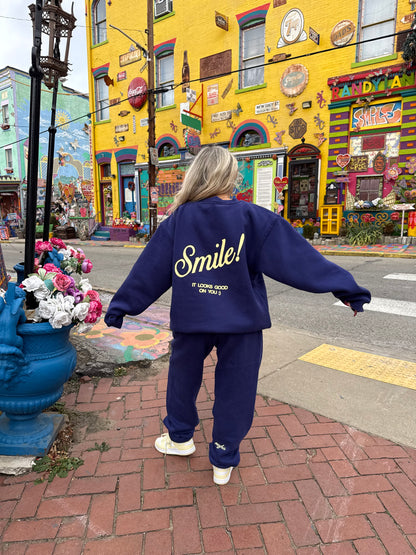 The Mayfair Group Smile It Looks Good Sweatshirt