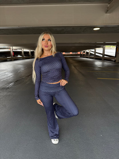 Chill Pilates Set in Navy (TOP)