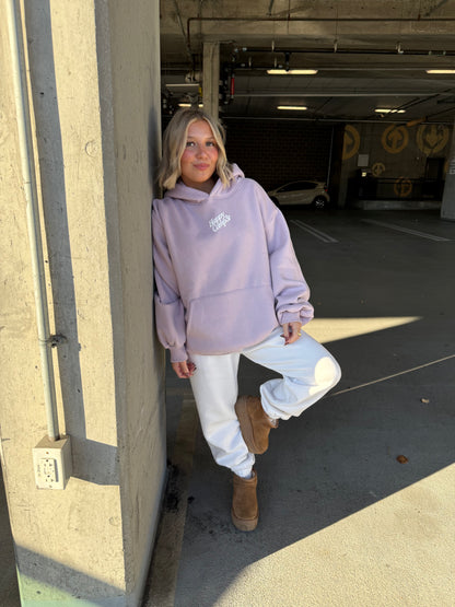 Happy Camp3r Puff Series Lilac Hoodie