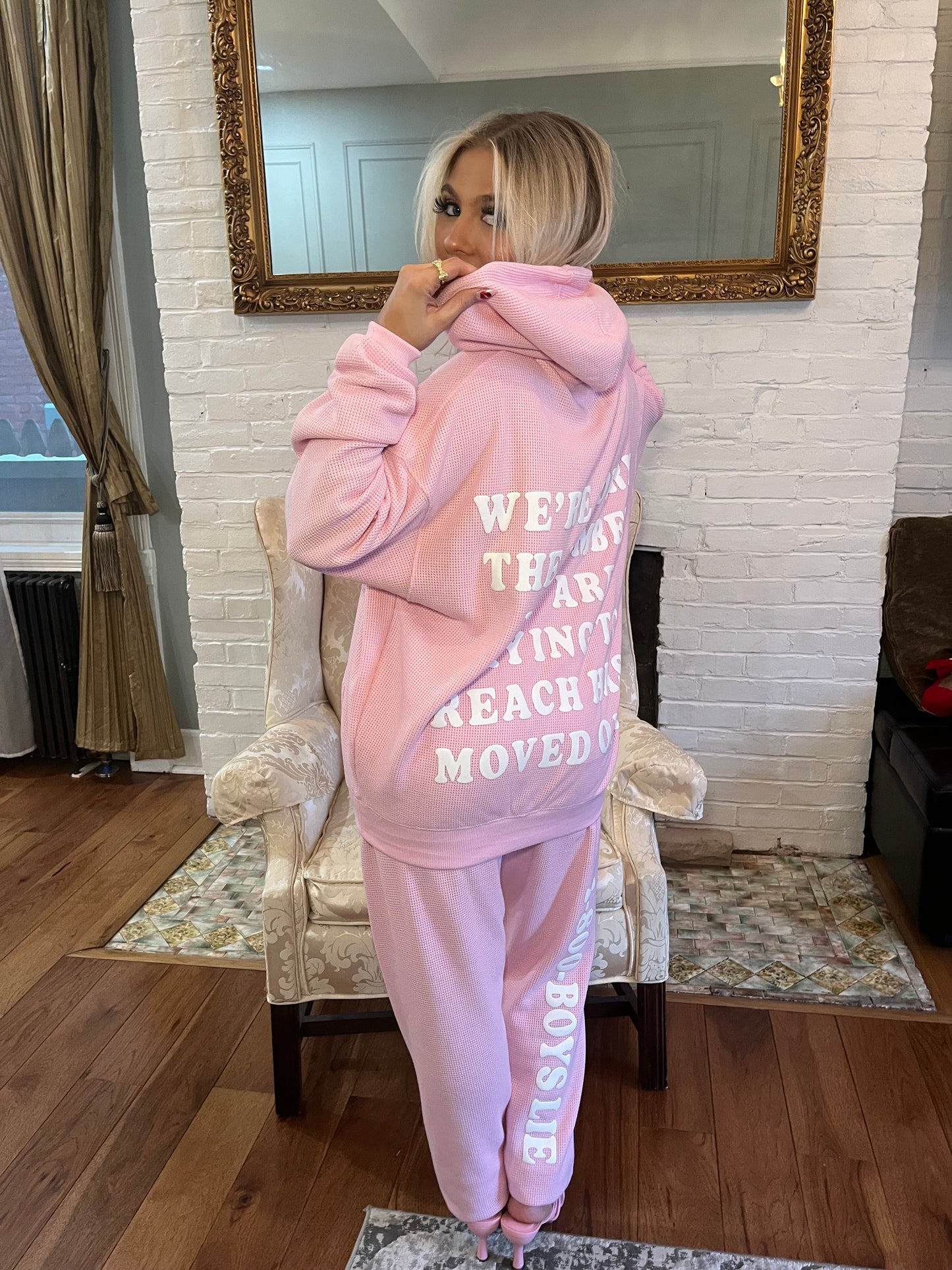 Pink 1-800 Boys Lie Hoodie