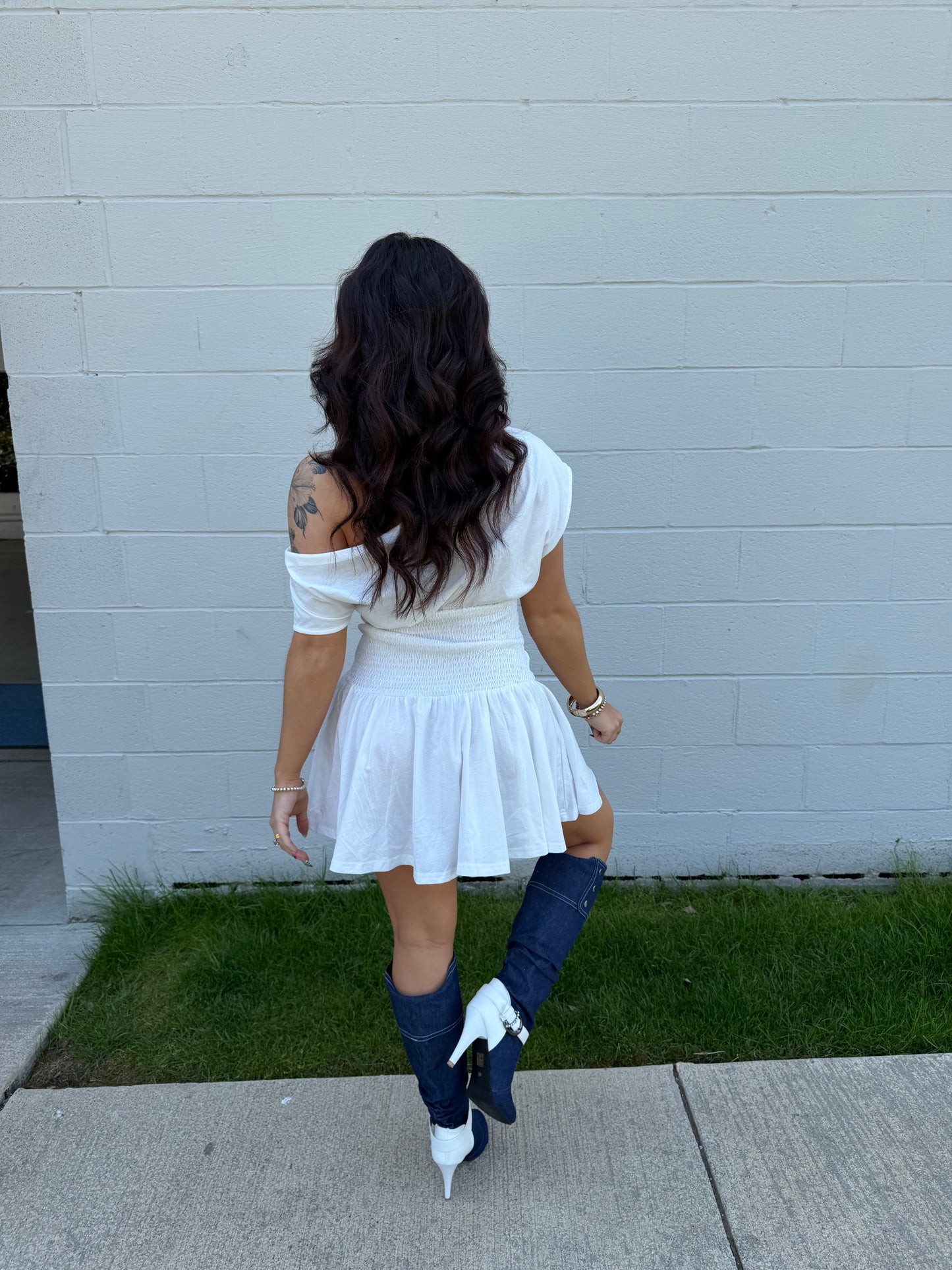 Super Simple Mini Dress in White
