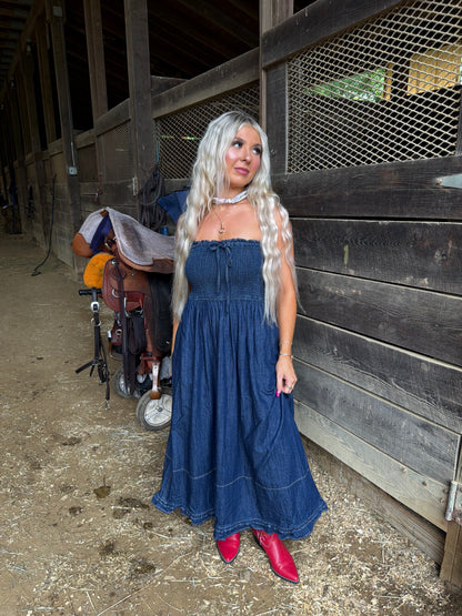 Holly Denim Midi Dress