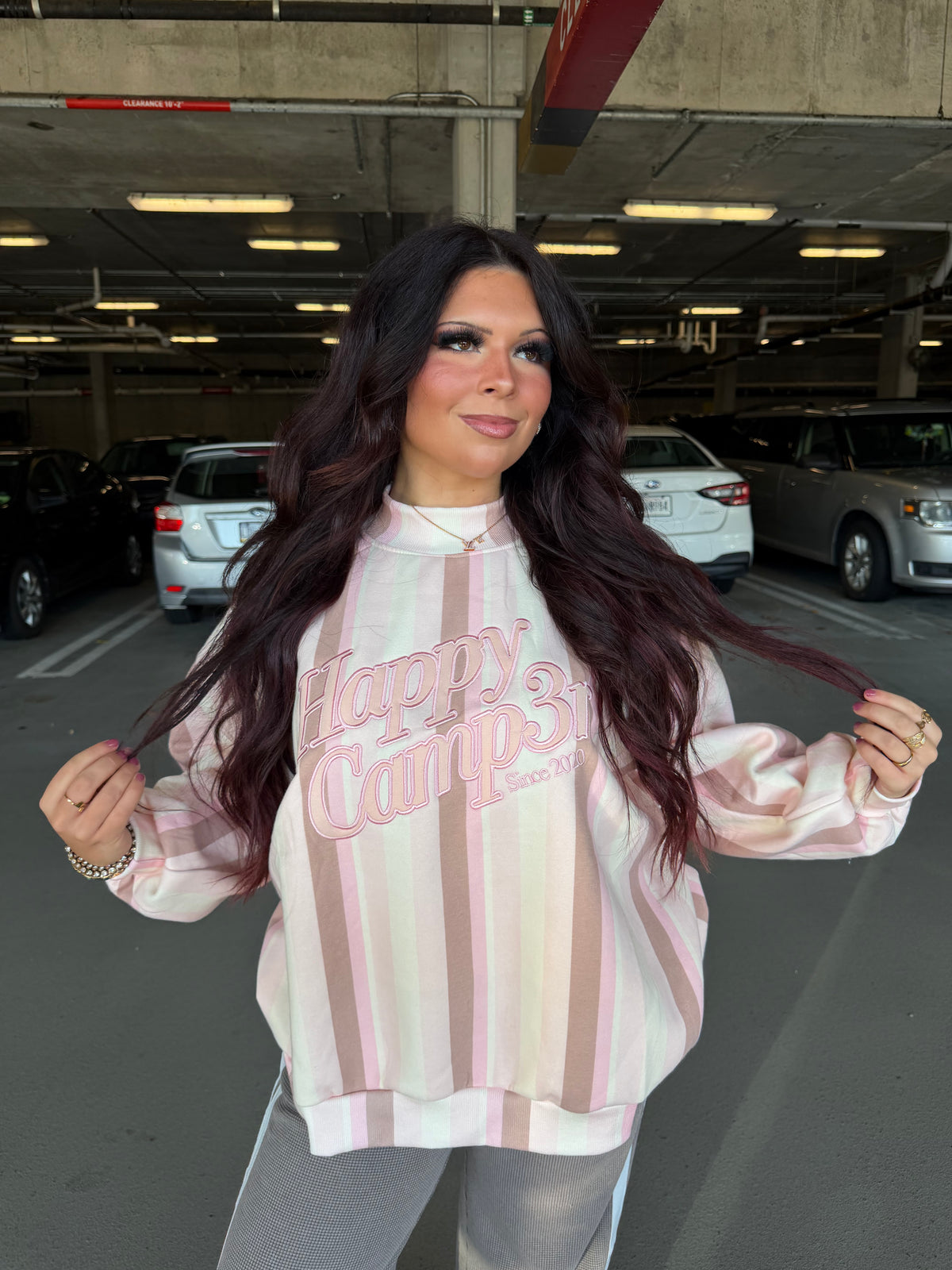 Happy Camp3r Sundae Stripes Mockneck