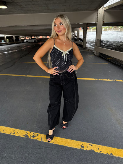 Celene Polka Tank in Black