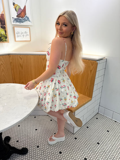 Feeling Different Floral Dress in Cream