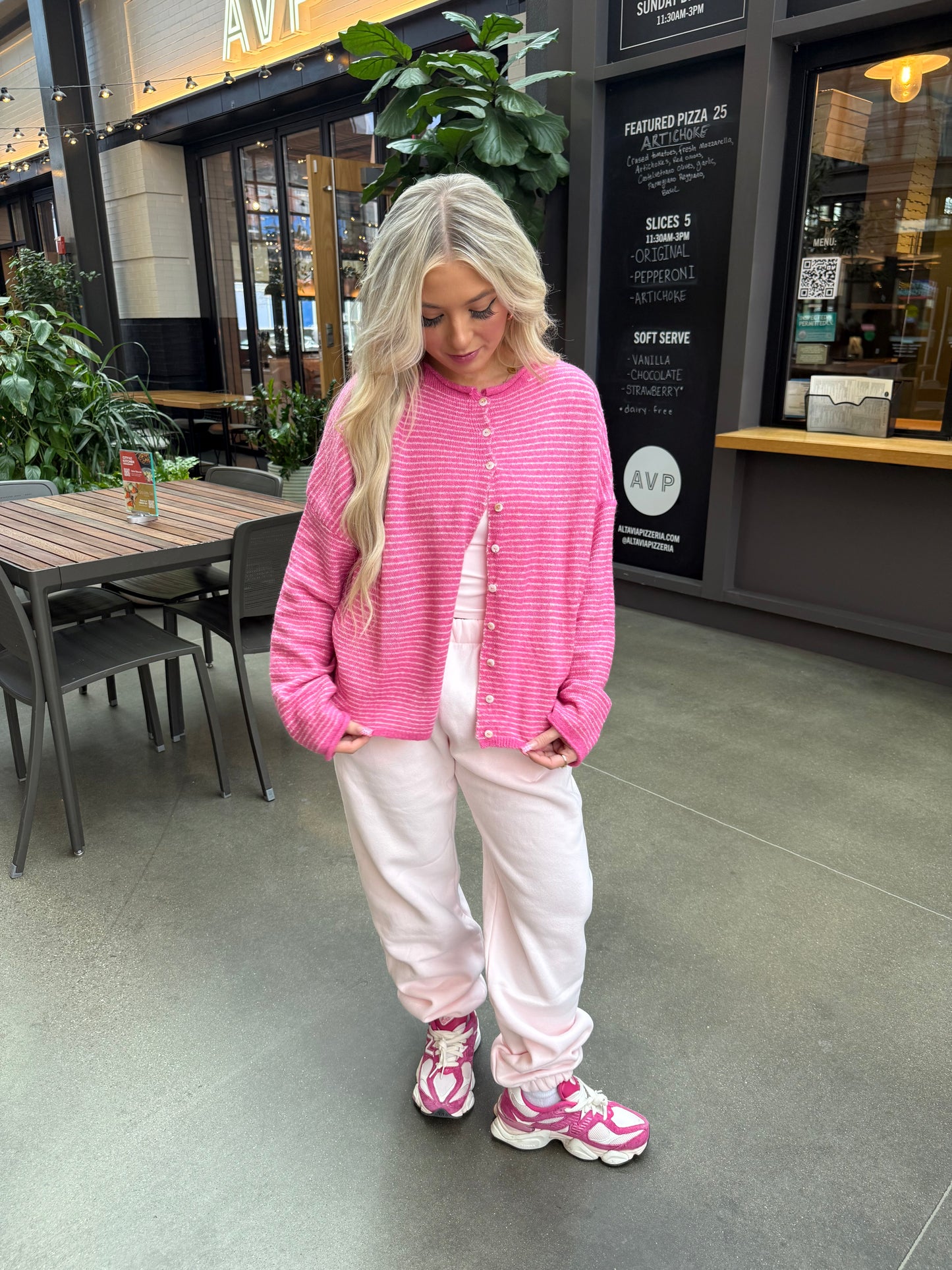 Alison Striped Cardigan