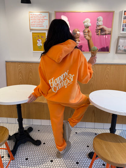 Happy Camp3r Puff Series Hoodie in Orange