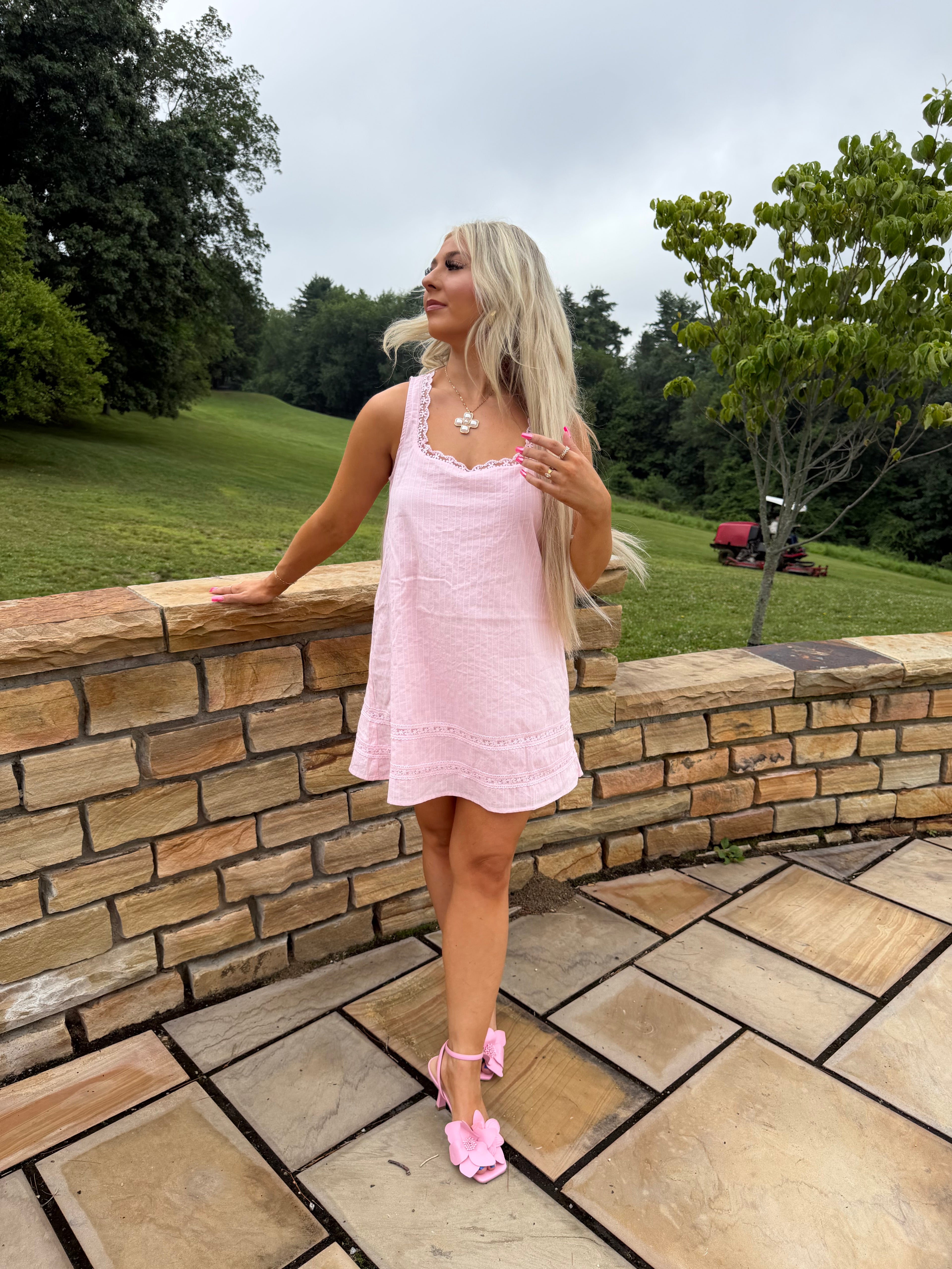 Girly Pop Mini Dress in Pink