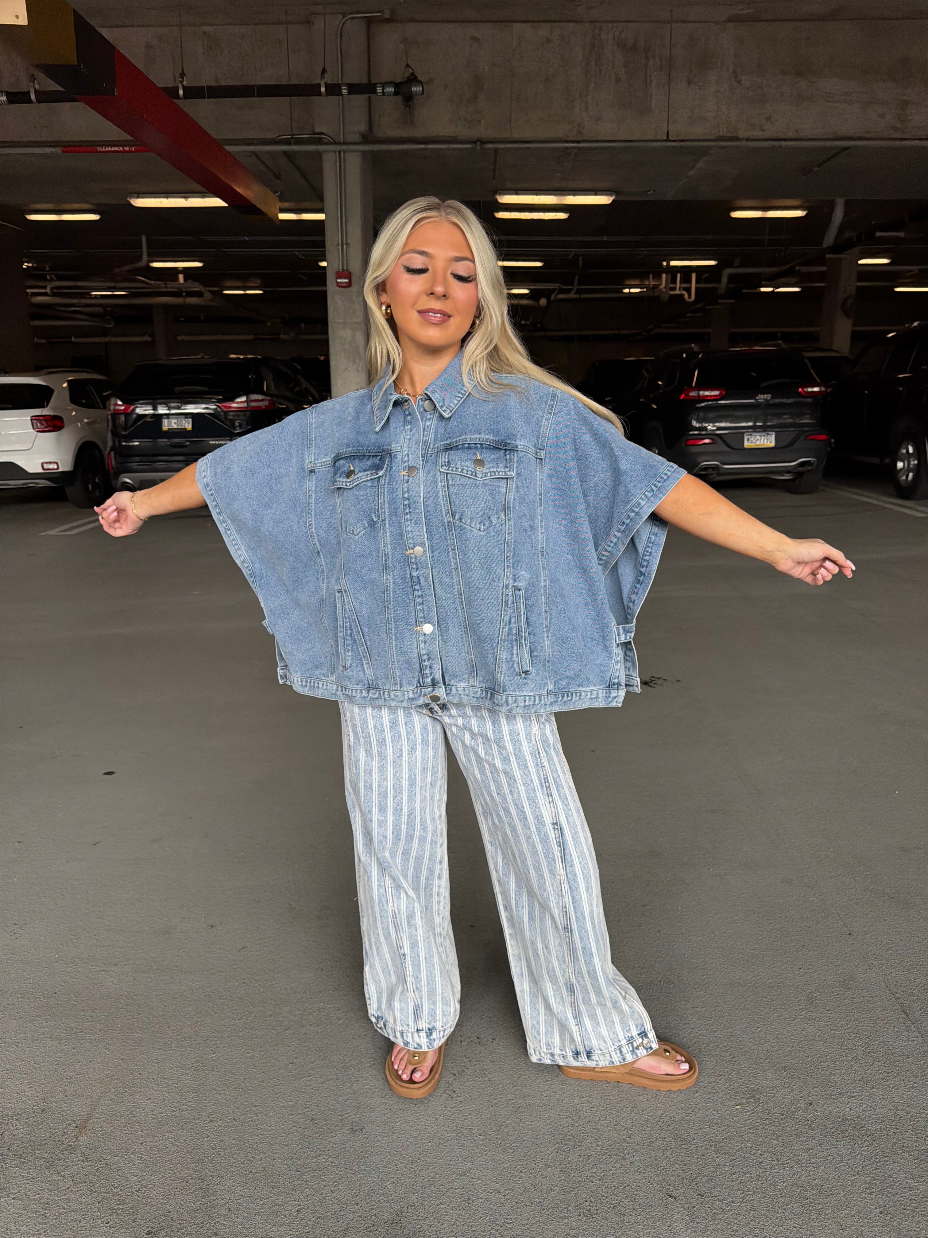 Denim Doll Cape Jacket