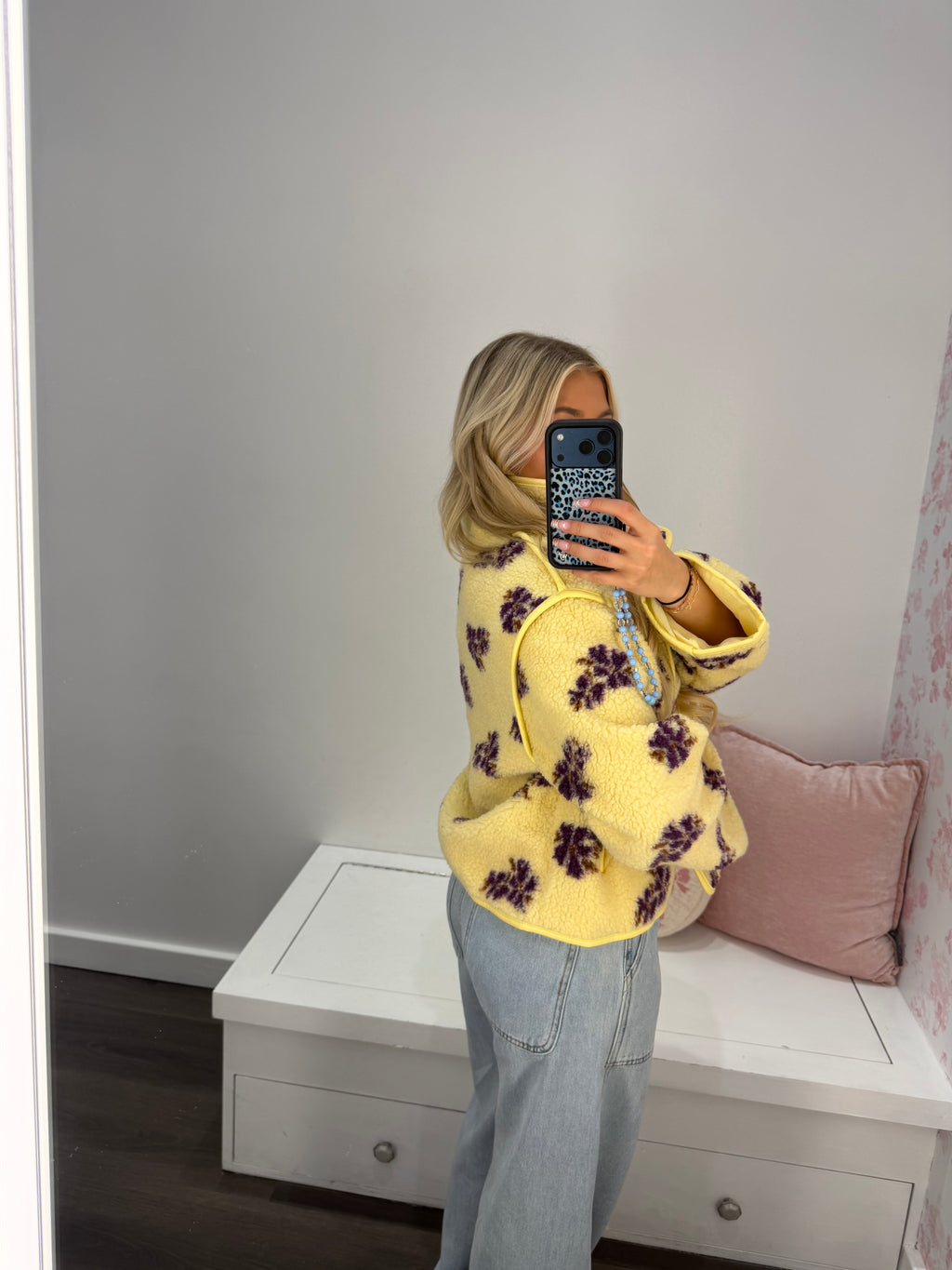 Lemon Floral Fleece