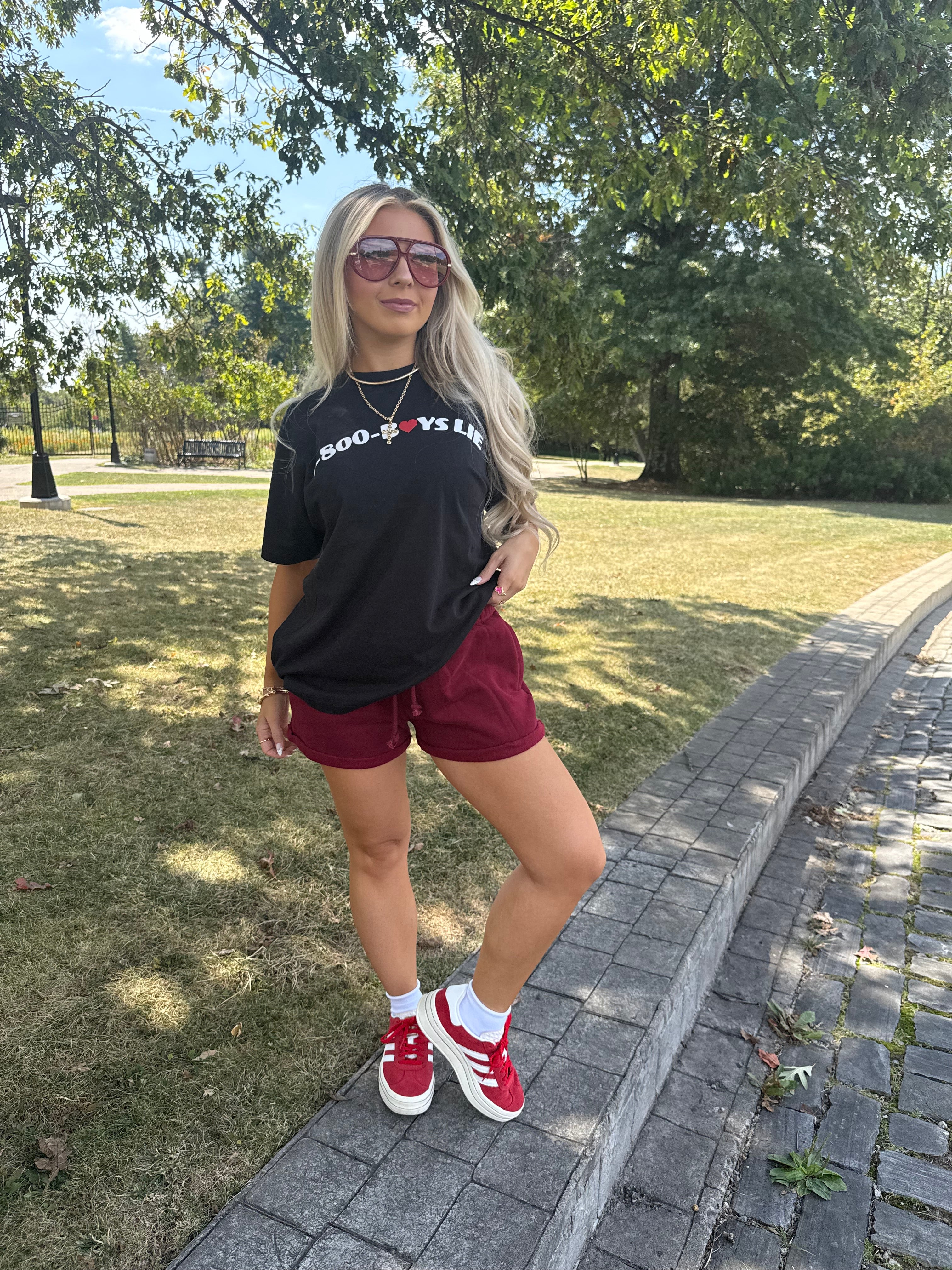 So Fetch Low Rise Shorts in Maroon