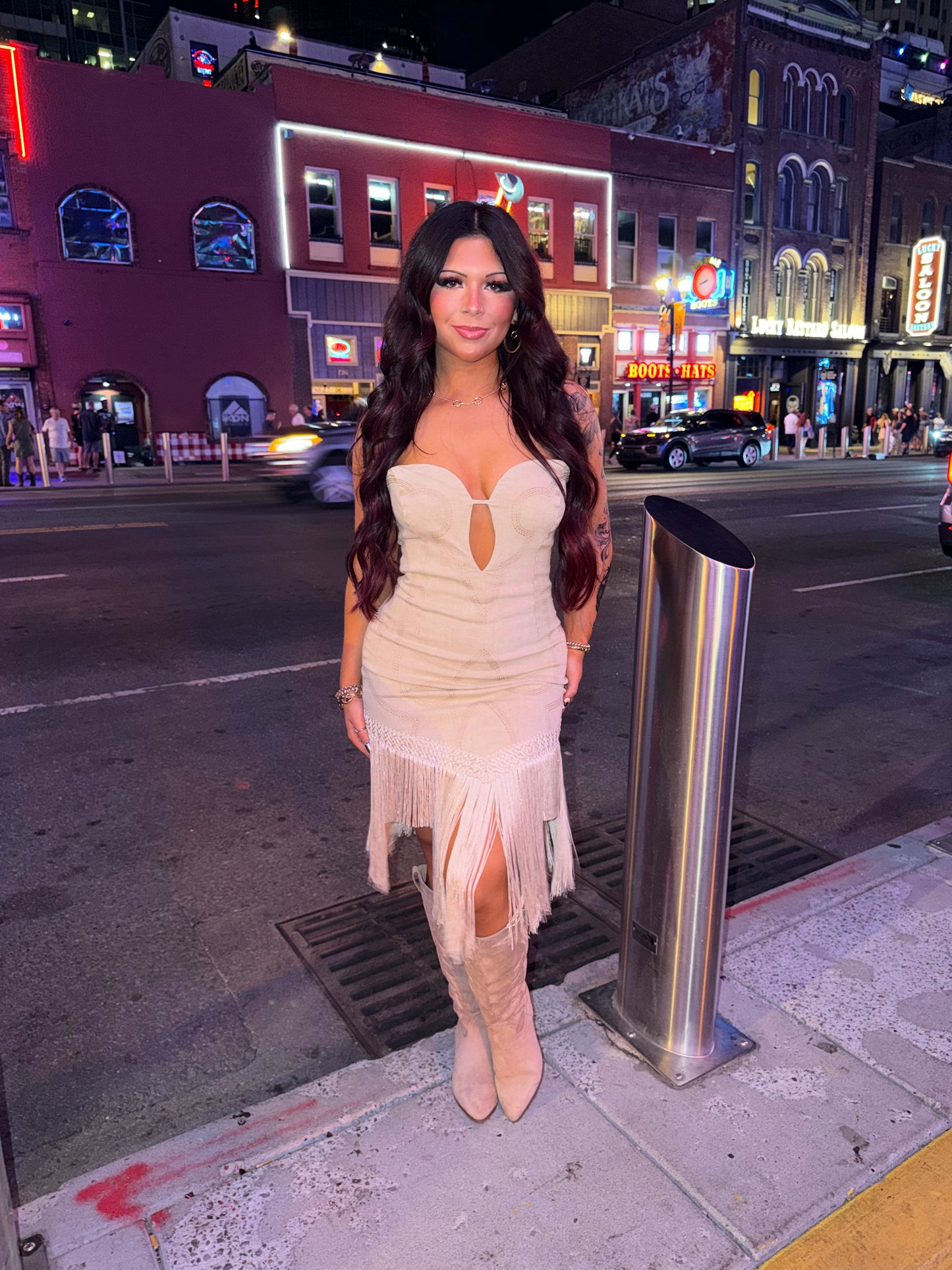 The Olivia Western Tassel Dress
