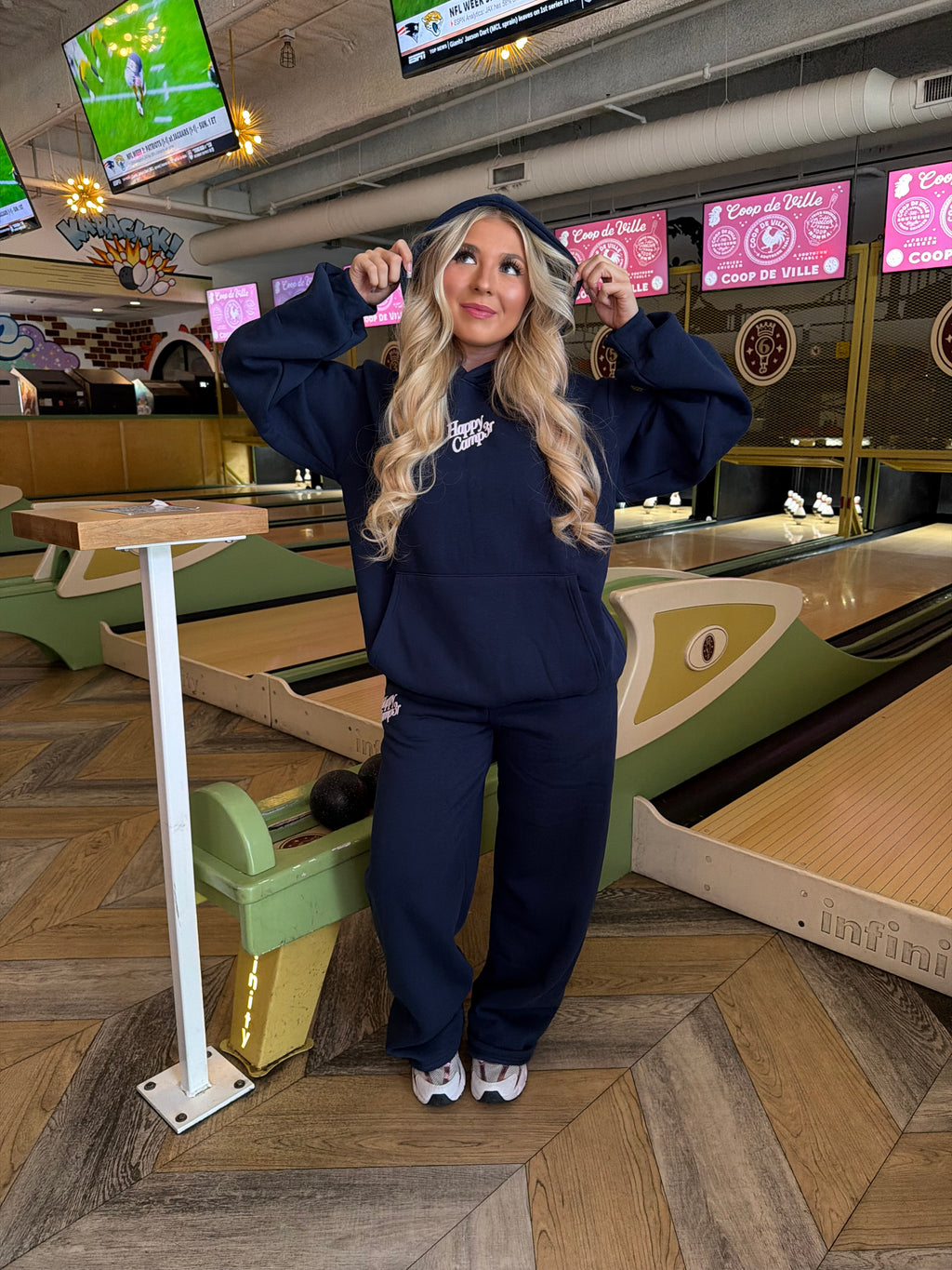 Happy Camp3r Puff Series Hoodie Navy