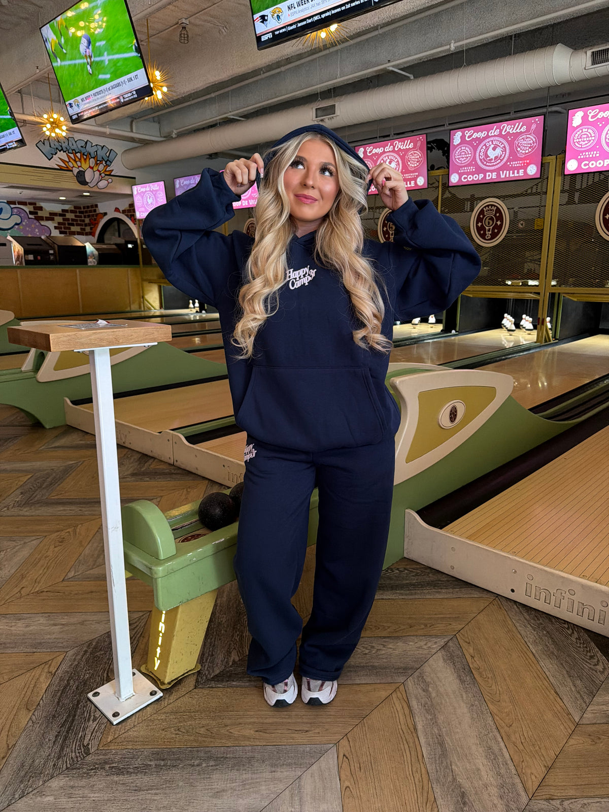 Happy Camp3r Puff Series Hoodie Navy