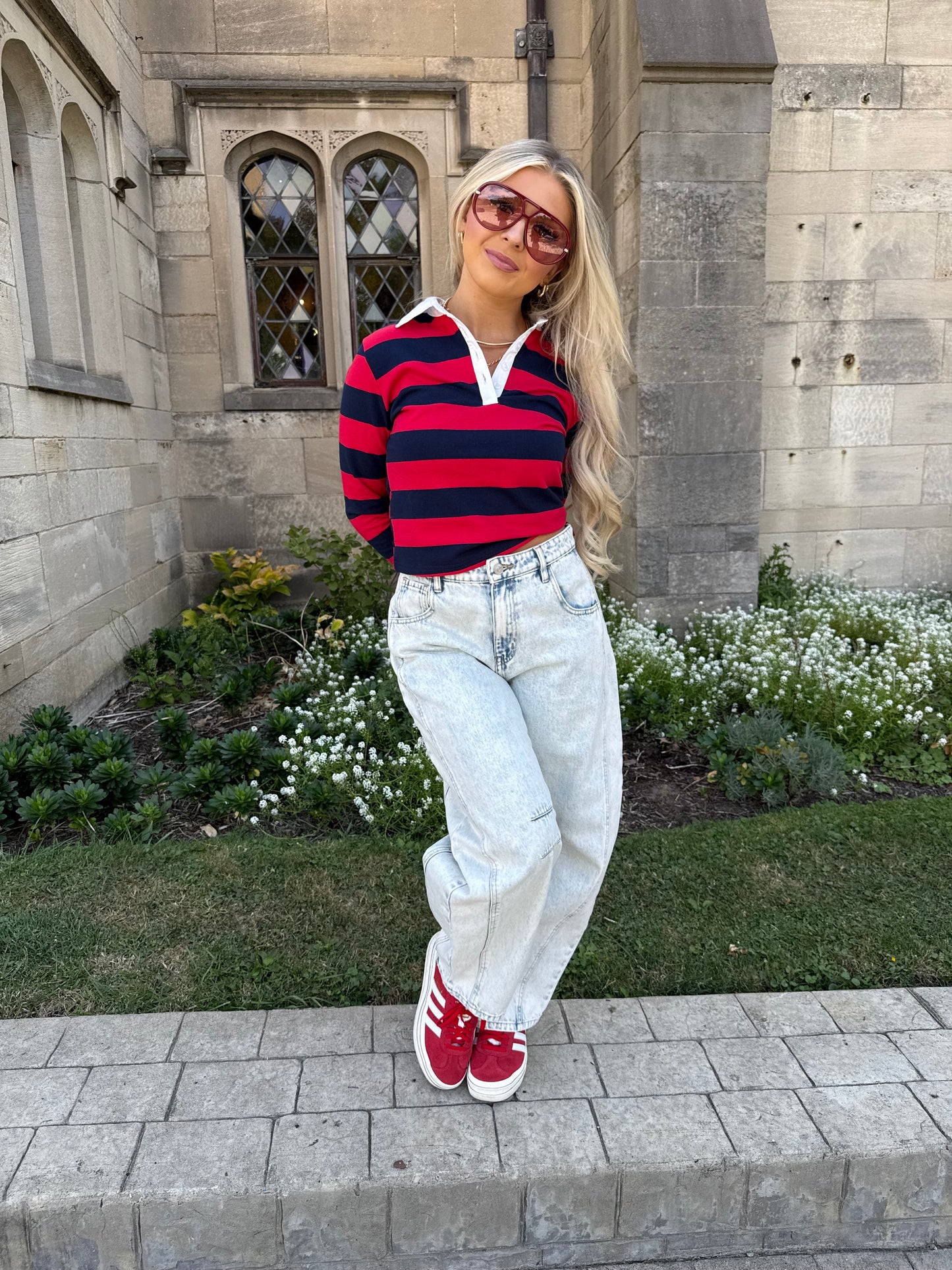 Tommy Rugby Tee in Red