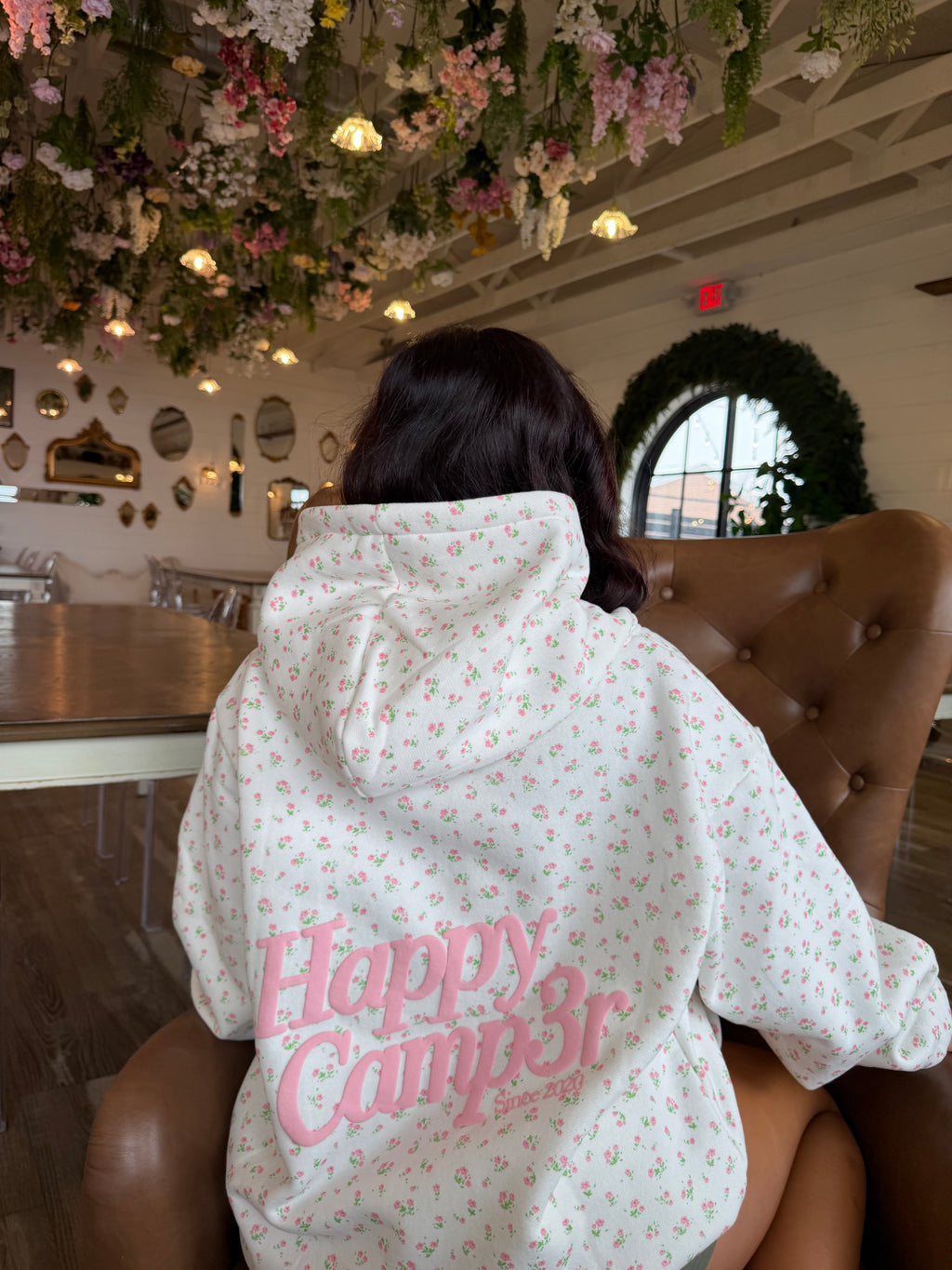Happy Camp3r Tea Rose Puff Series Hoodie