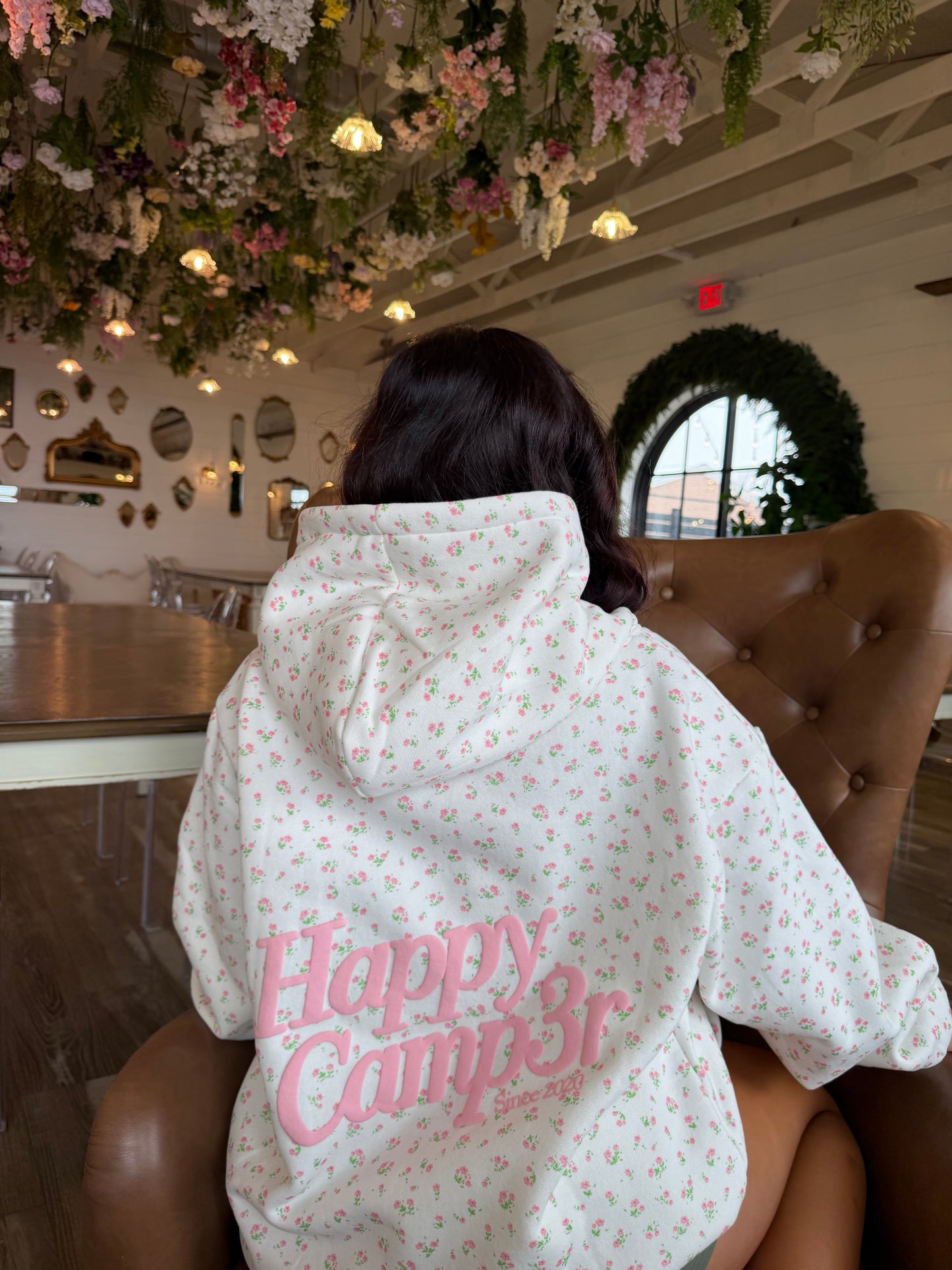 Happy Camp3r Tea Rose Puff Series Hoodie