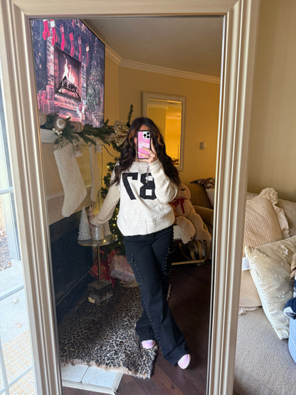 87 Lace Sweater in Ivory