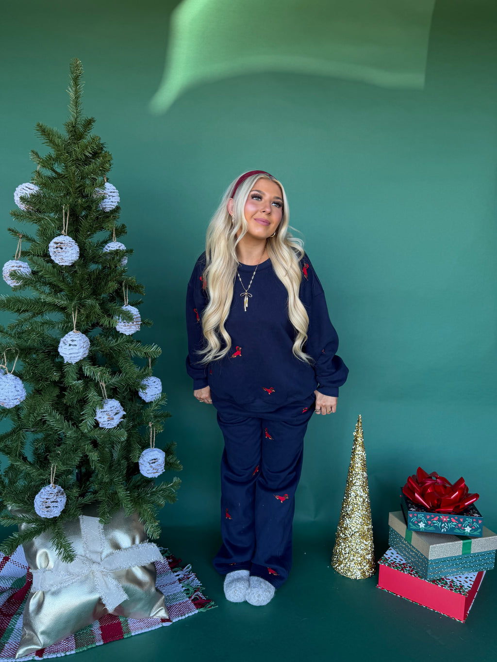 Santa Weenie Crew Navy FINAL SALE