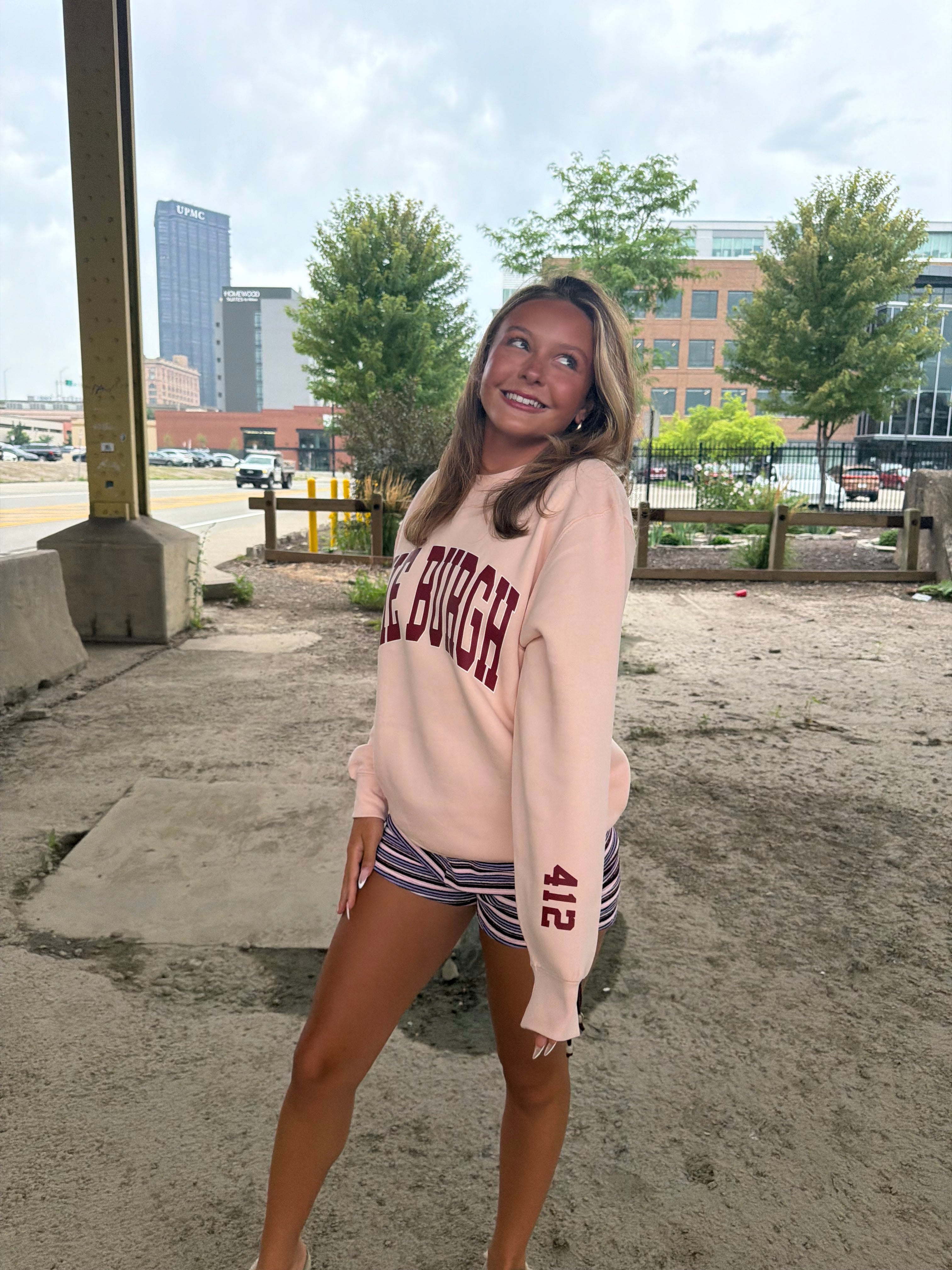 The Burgh 412 Crew Pink/Maroon