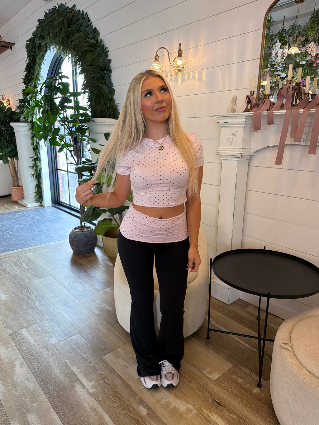 PINK Polka Dot Pilates Set (TOP)