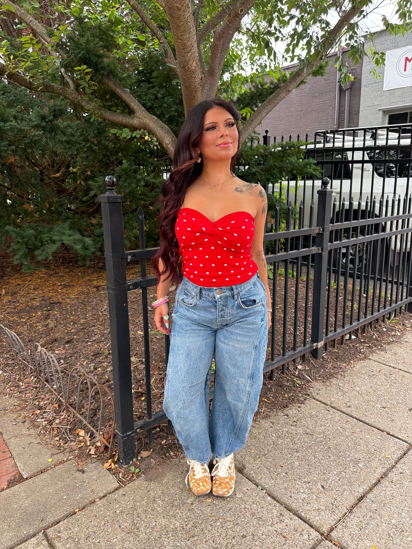 Sweetie Polka Tube in Red