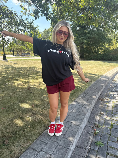 Boys Lie 1-800 Heart Boyfriend Tee