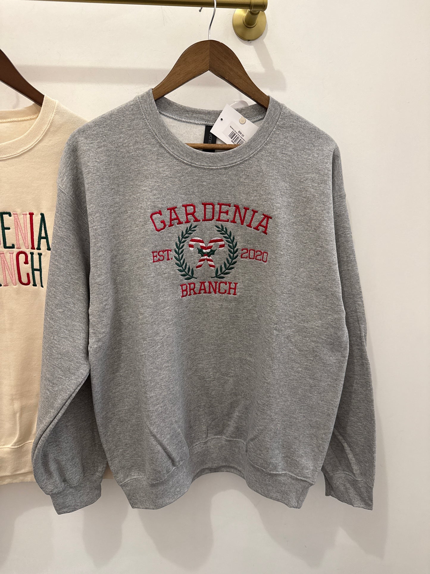 Gardenia Candy Cane Crewneck