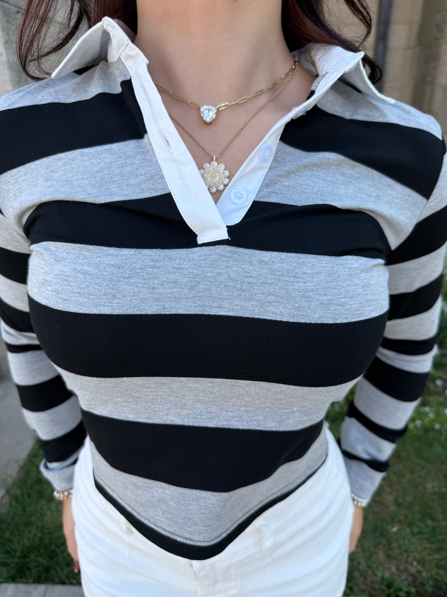 Tommy Rugby Tee in Grey