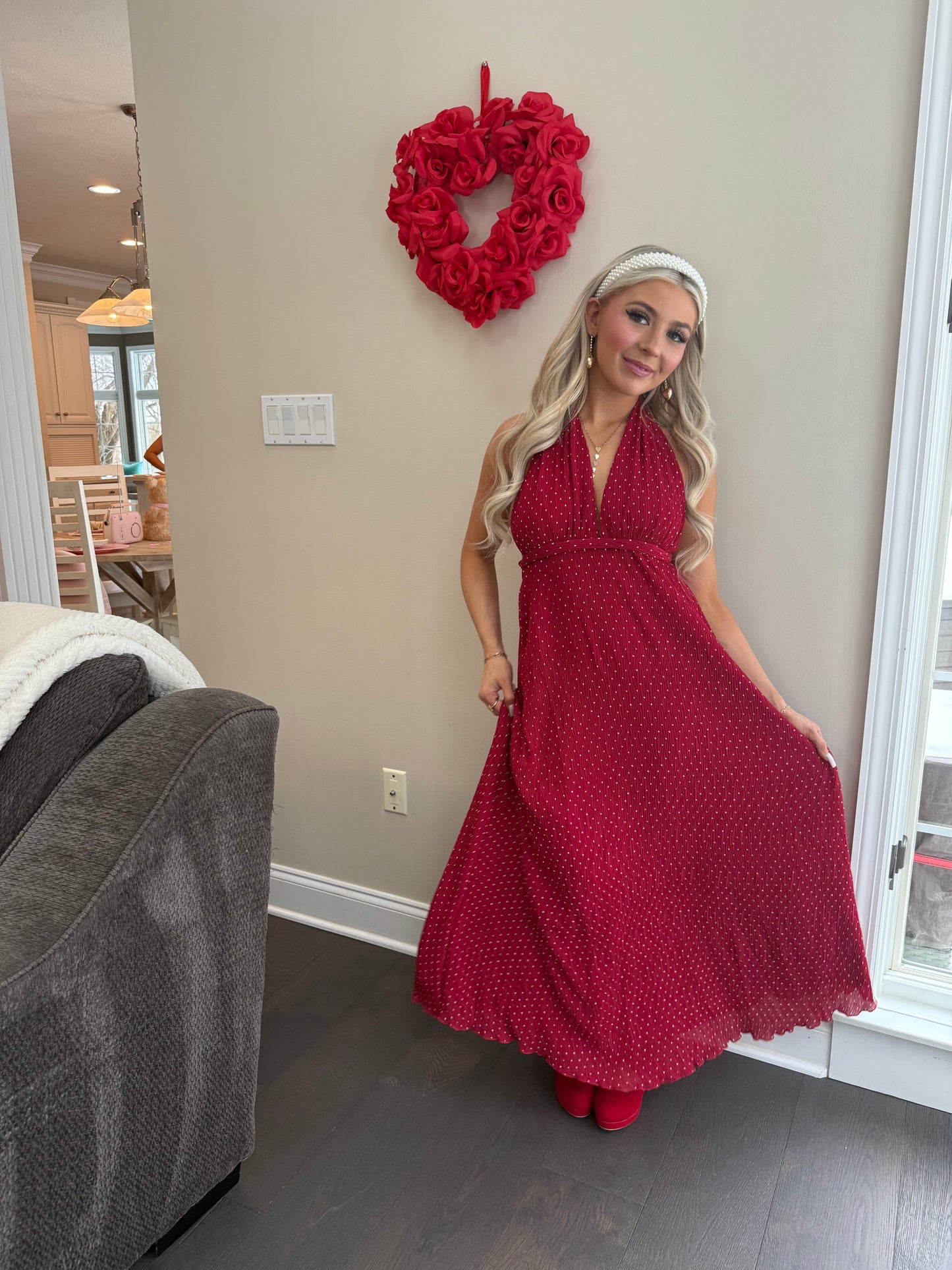 Cherry Liquor Maxi Dress