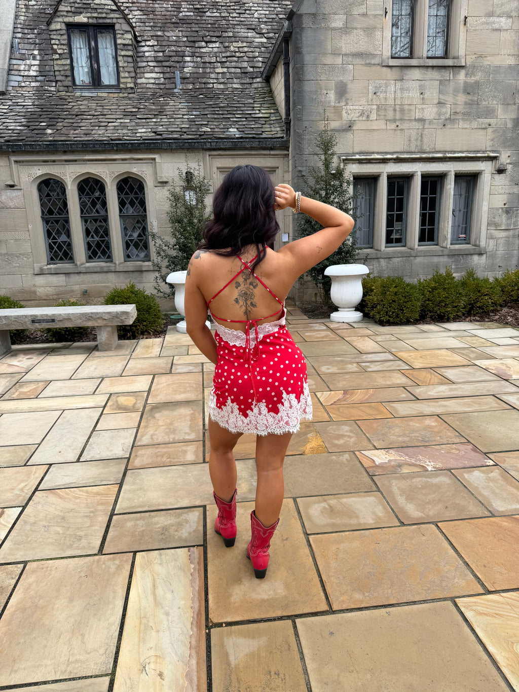 Ruby Red Polka Slip