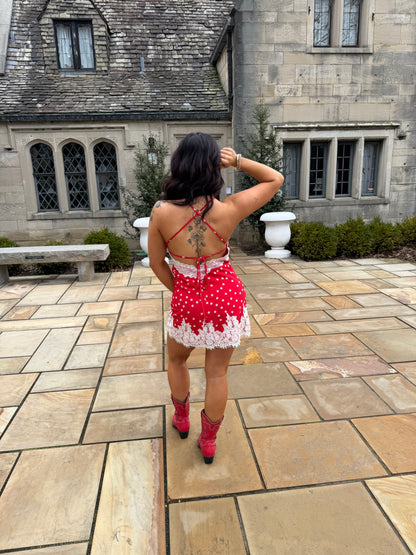 Ruby Red Polka Slip