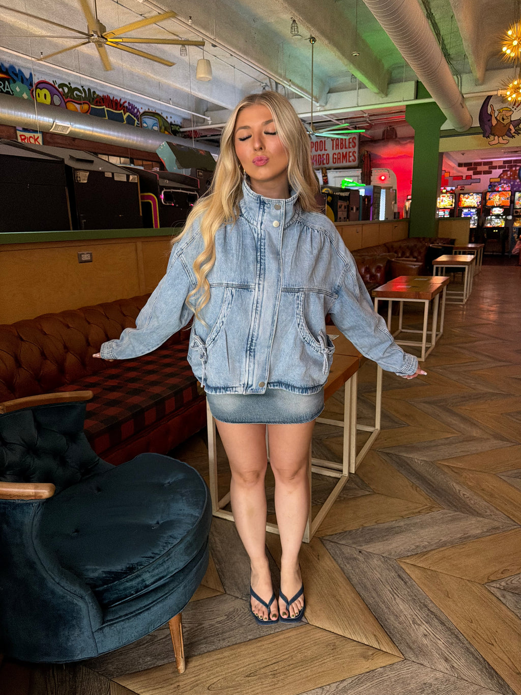 Reale Bow Denim Jacket