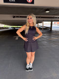 Bonjour Polka Dot Dress in BLACK