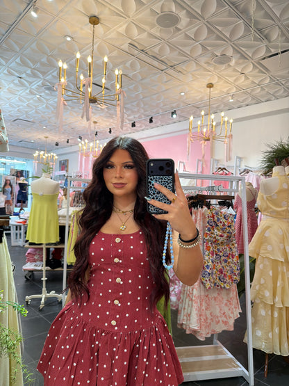 So Fab! Dress in Deep Red