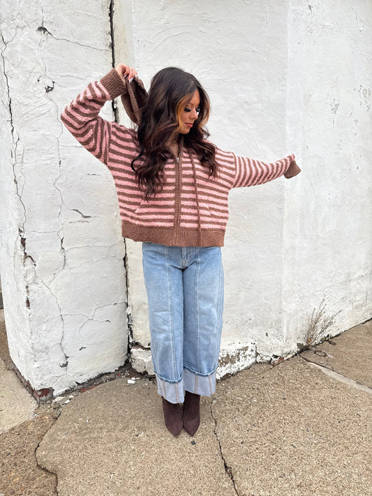 The COZIEST Zip-Up in Brown