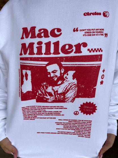 Circles Mac Miller Sweatshirt in White