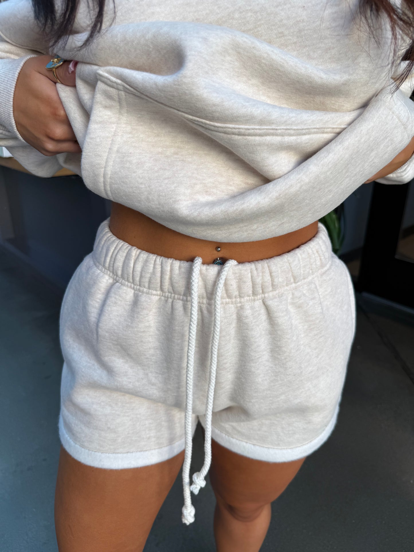 So Fetch Low Rise Shorts in Oat